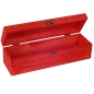 Preview: Wooden box with sliding lid for 1 bottle red