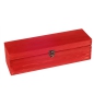 Preview: Wooden box with sliding lid for 1 bottle red