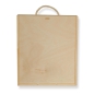 Preview: Wooden box with sliding lid for 3 bottles
