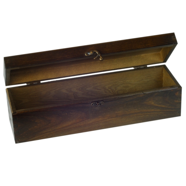 Wooden box with sliding lid for 1 bottle