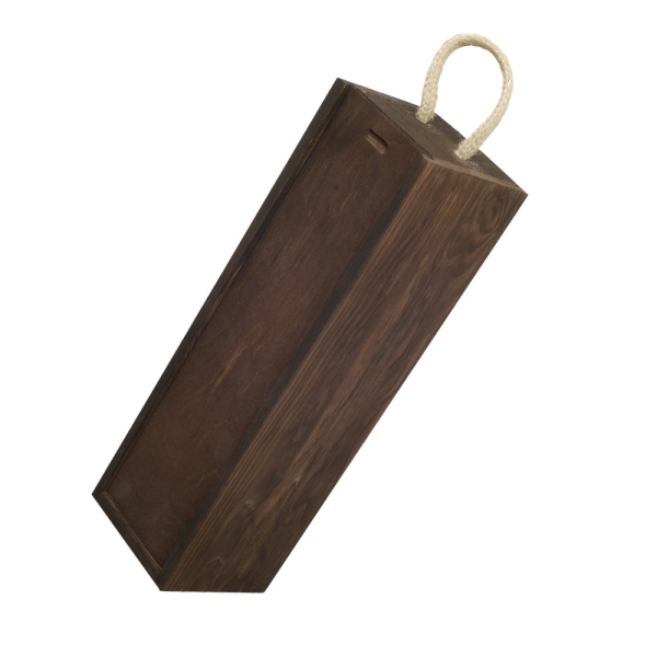 Wooden box with sliding lid for 1 bottle red - Kopie - Kopie