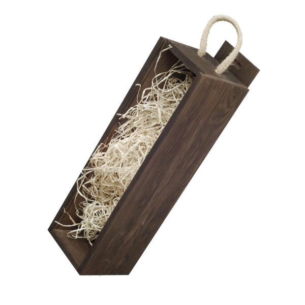 Wooden box with sliding lid for 1 bottle red - Kopie - Kopie