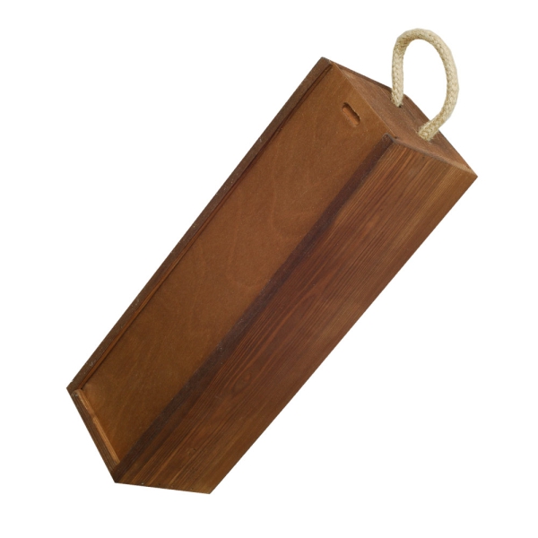 Wooden box with sliding lid for 1 bottle red - Kopie - Kopie - Kopie - Kopie