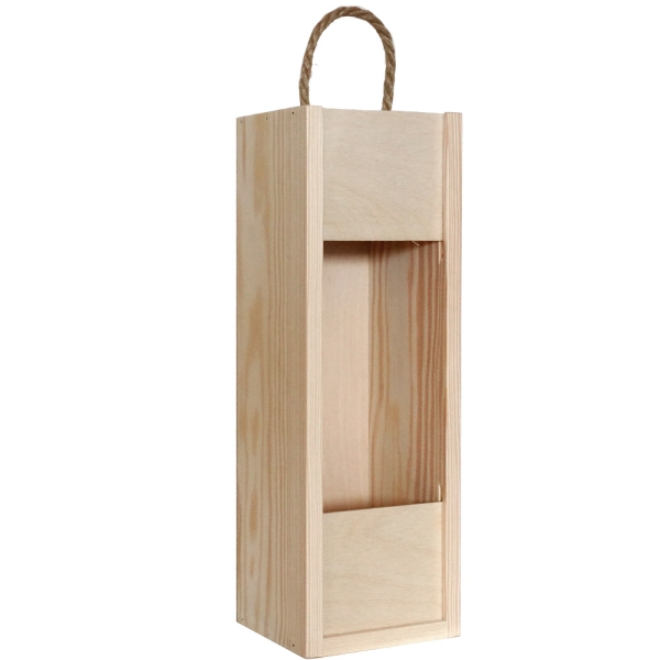 Wooden box with sliding lid for 1 bottle - Kopie - Kopie