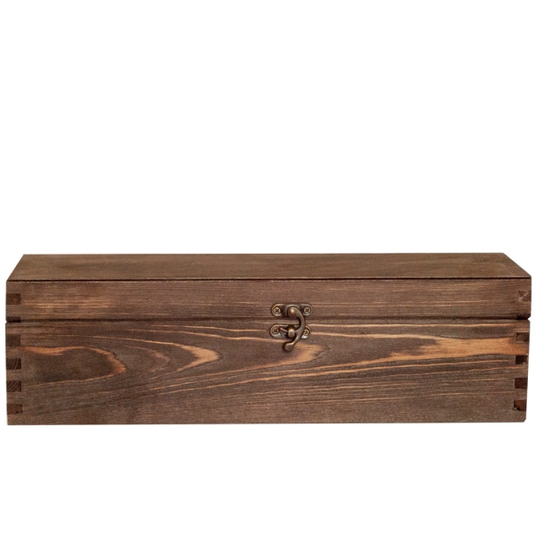 Wooden box with sliding lid for 1 bottle red - Kopie