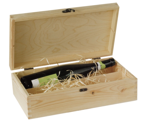 Wooden box for 2 bottles