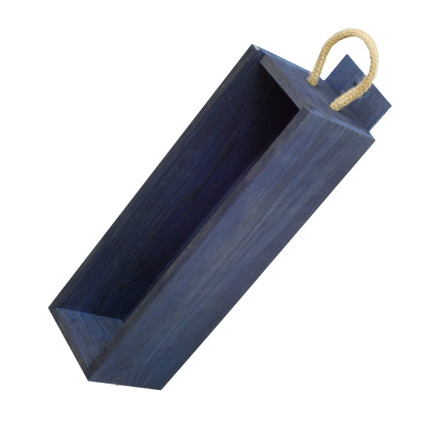 Holzkiste Marineblau 10 Stück SET Plexiglas-Deckel