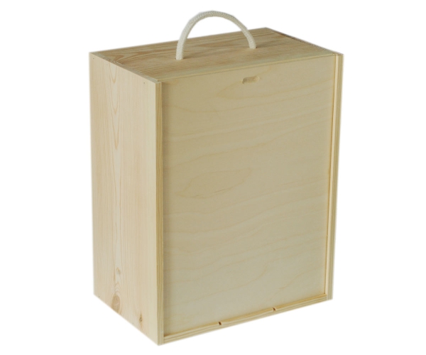 Wooden box with sliding lid for 6 bottles - Kopie - Kopie - Kopie