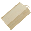 06/Holzkiste mit Schiebedeckel für 2 Flaschen mit Tragekordel